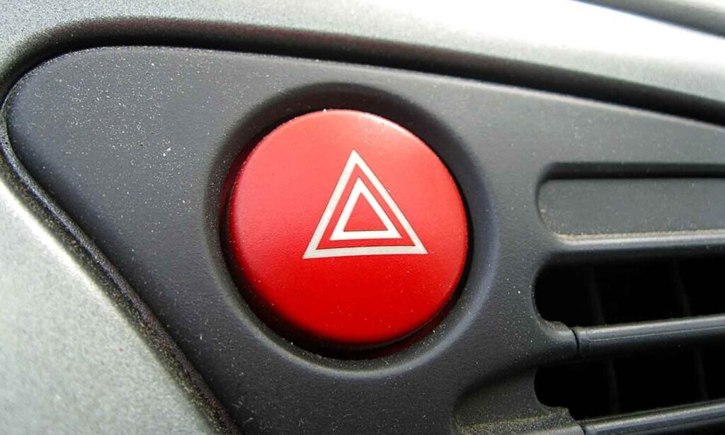 hazard warning light usage