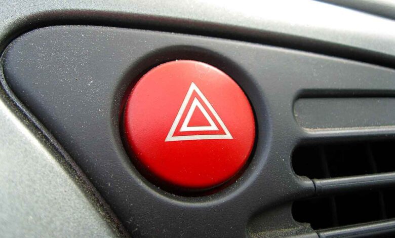 hazard warning light usage