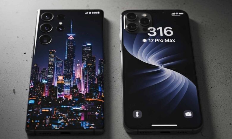 i phone 17 pro max and samsung galaxy s25 ultra